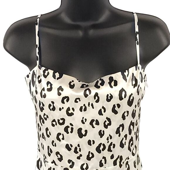 Reformation Kosta Silk Mini Dress Snow Leopard Animal Print Sleeveless - Picture 5 of 16
